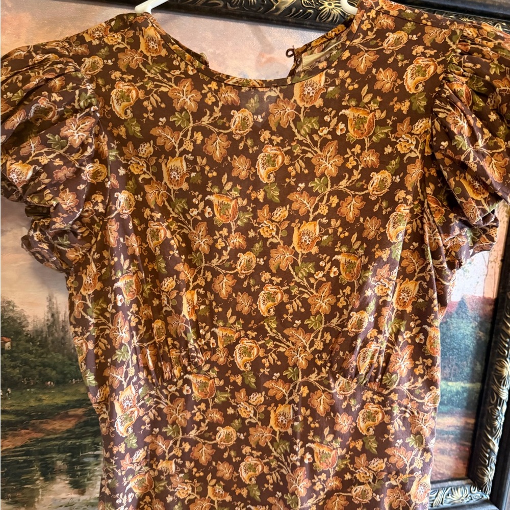 Make Offer • Doen Rhodia Autumn Floral Dress - Picture 3 of 6